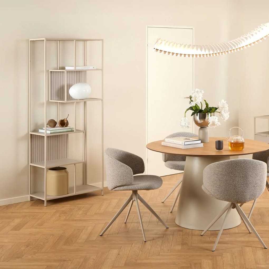 Knihovna SEAFORD I 185 cm šedá