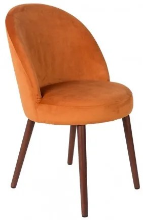 Židle BARBARA DUTCHBONE samet oranžový Dutchbone 1100339