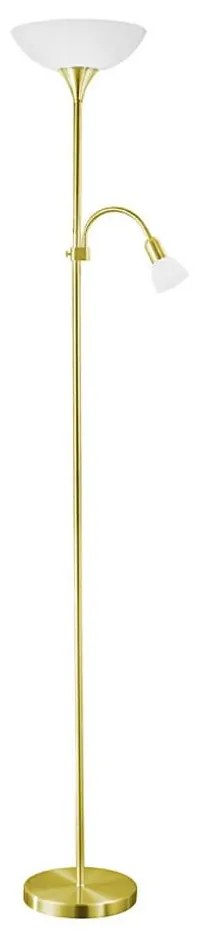 EGLO 82843 - Stojacia lampa UP 2  1xE27/60W + 1xE14/25W zlatá 82843