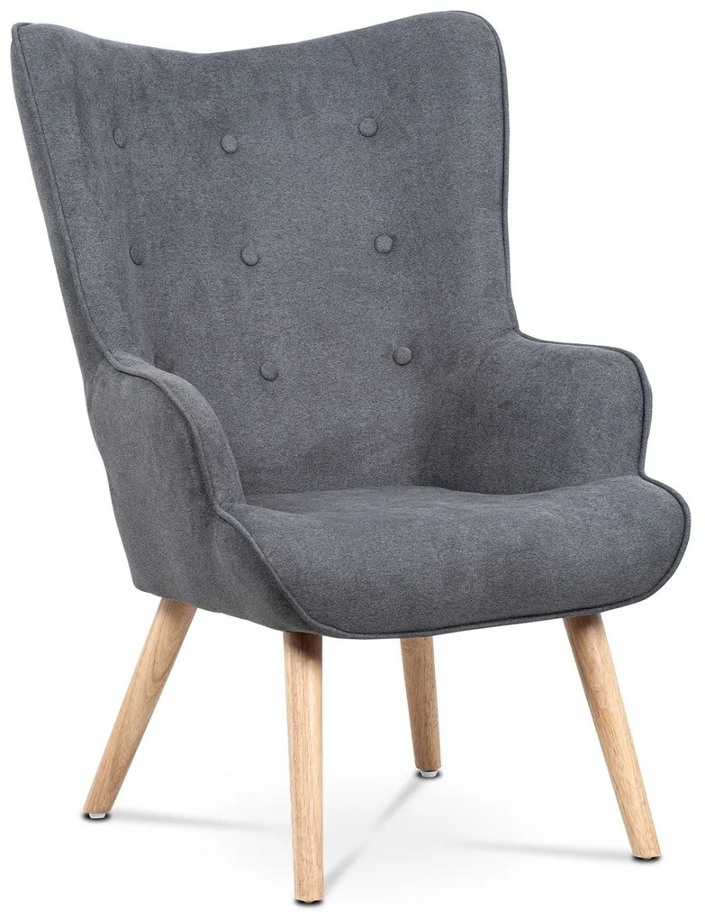 Kreslo s podnožkou GREY2, šedá