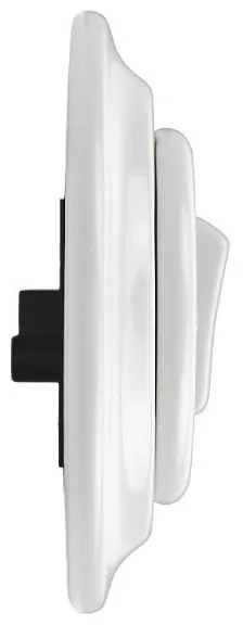 Elhard Okrúhly keramický vypínač s kolískou č.5, biely - kompletný KV5005W
