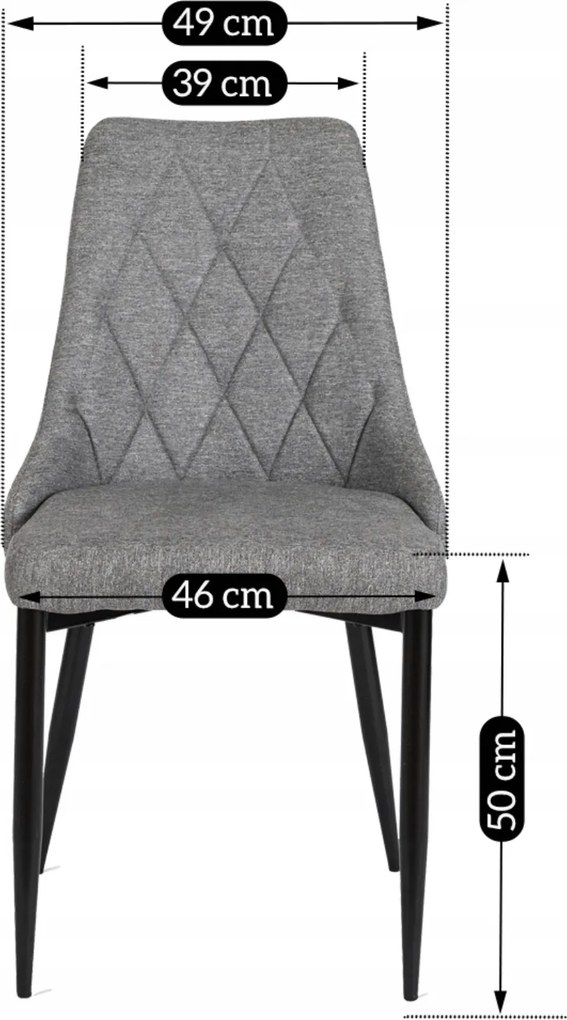 PROXIMA.store - Čalúnená jedálenská stolička CORK 2 FARBA: sivá