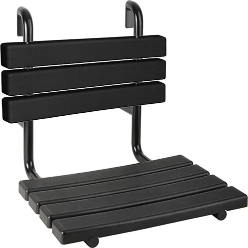 Bemeta Design HELP: Sprchové sedadlo závesné, nerez, plast, čierna - 338125080