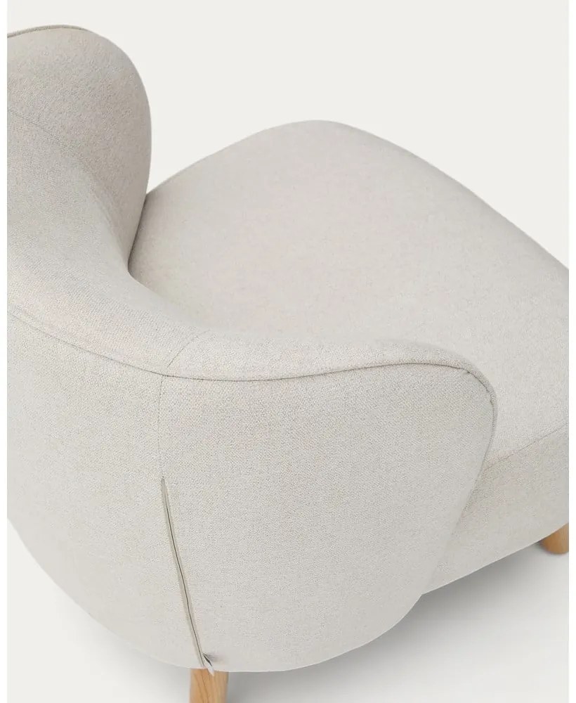 Krémové ženilkové kreslo Ulit – Kave Home