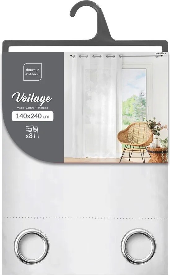 Biela voálová záclona 140x240 cm Lissea – douceur d'intérieur