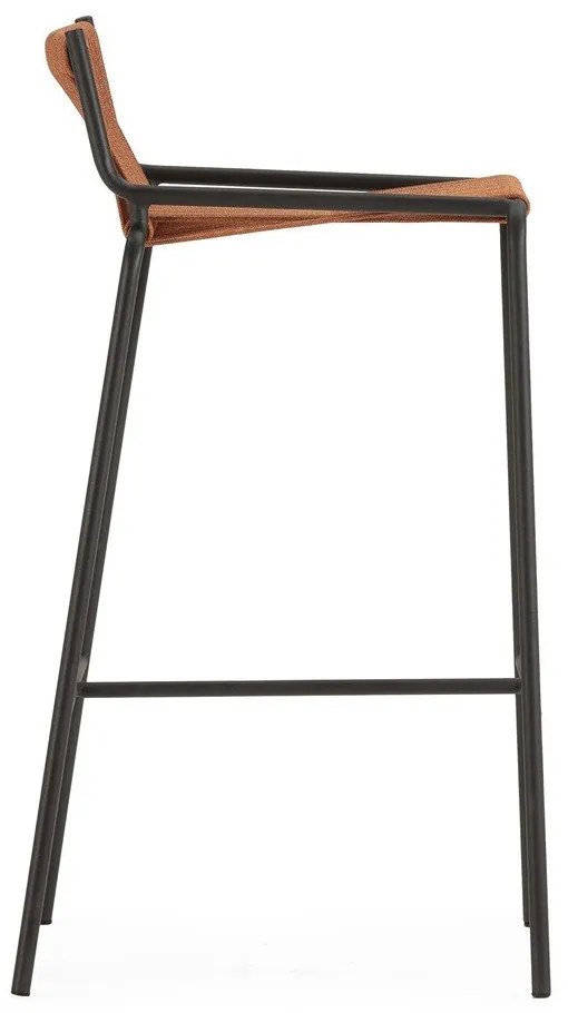 Terakotová kovová barová stolička (výška sedadla 65 cm) Emily – Marckeric