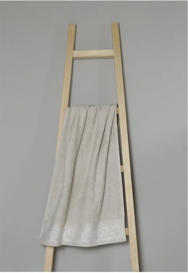 Béžový bavlnený uterák My Home Plus Spa, 50 × 100 cm