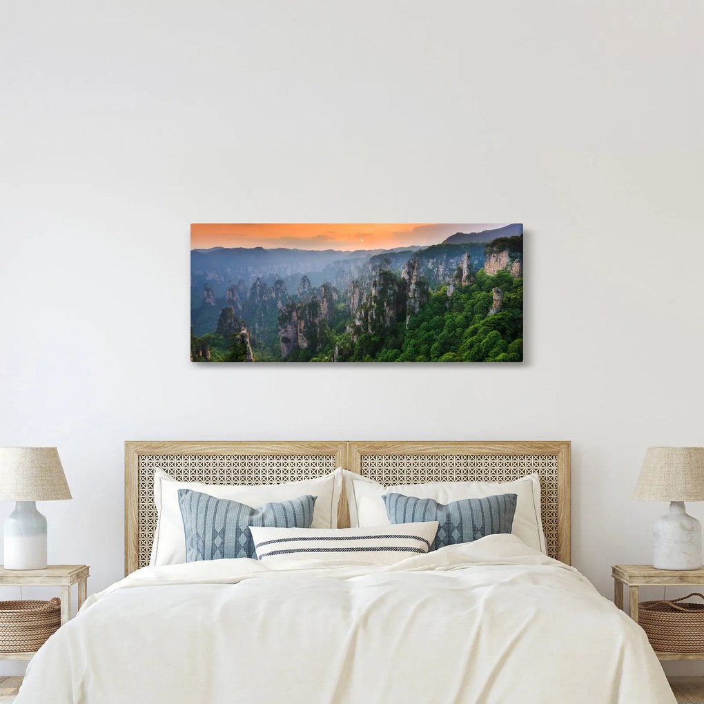 Obraz - Národný lesný park Zhangjiajie (120x50 cm)