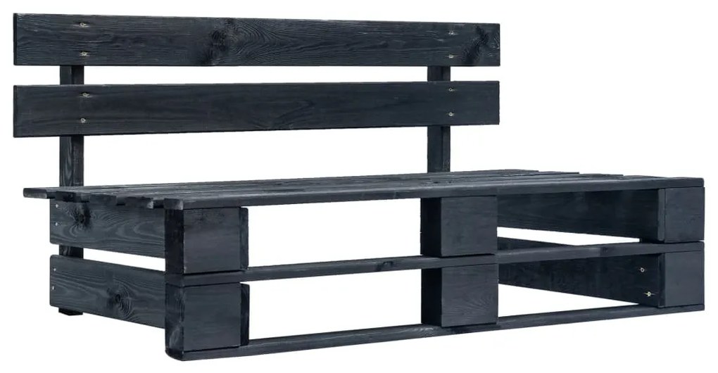 vidaXL Záhradná paletová lavička FSC drevo čierna
