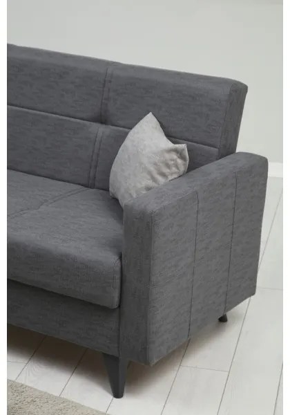 Trojmiestná rozkladacia pohovka KORFU tmavosivá