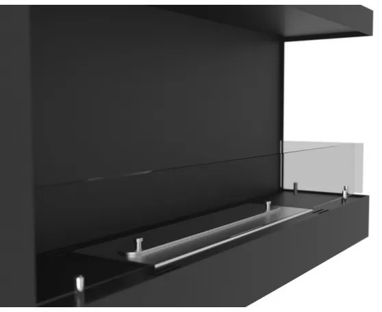 InFire - Rohový BIO krb 45x90 cm 3kW čierna