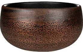 Kvetináč Mya Bowl lesklá hnedá  28x13 cm