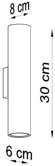 Sollux SL.0330 - Nástenné svietidlo LAGOS 2 2xGU10/10W/230V čierna