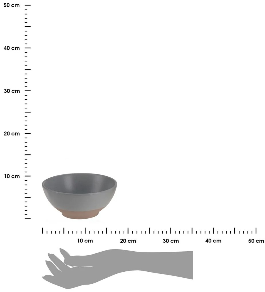 Kameninová miska Clay 650ml sivá