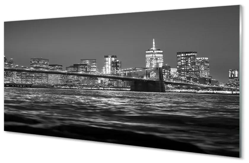 Obraz na akrylátovom skle Bridge river panorama 120x60 cm