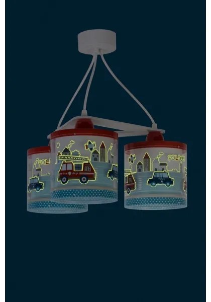 Dalber D-60614 - Detský luster POLICE 3xE27/60W/230V