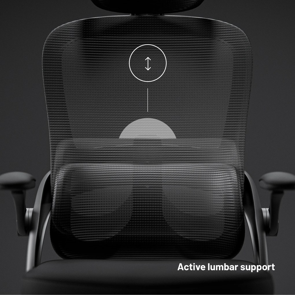 Ergonomická kancelárska stolička Diablo V-Light, čierna