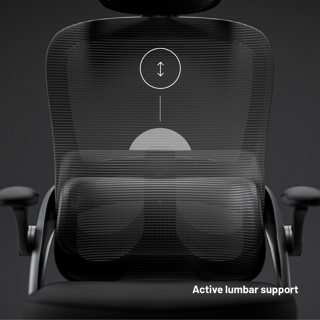 Ergonomická kancelárska stolička Diablo V-Light, čierna
