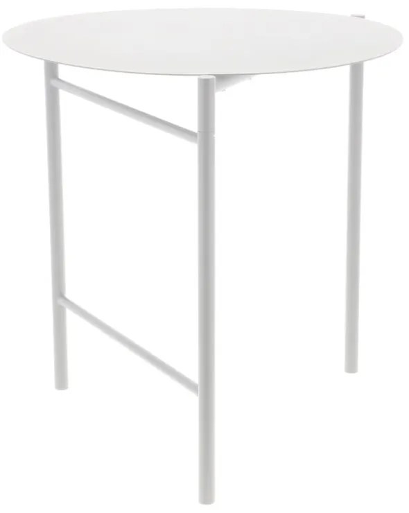 Biely kovový okrúhly jedálenský stôl ø 70 cm Disc – Zone