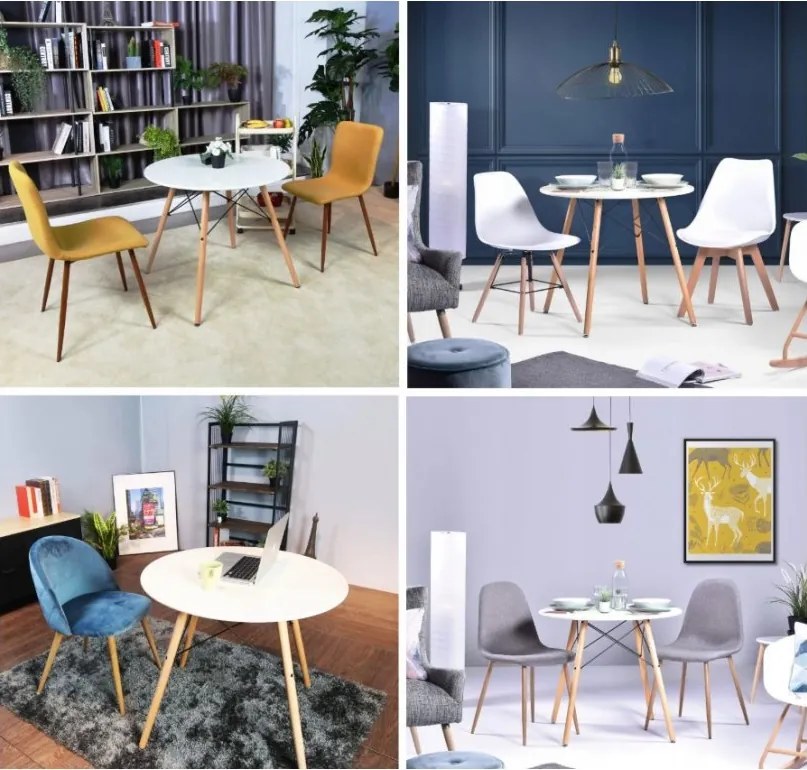 TRENDIE Jedálenský stôl SCANDI 100 cm biely