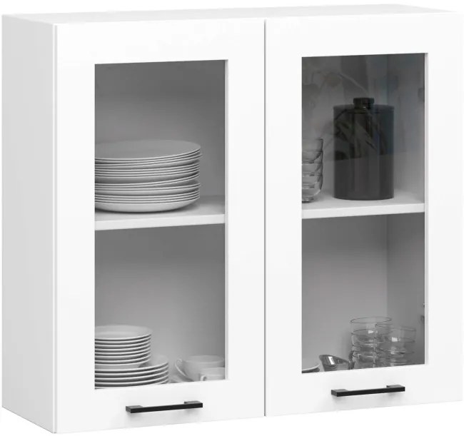 Kuchynská linka OLIVIA H720 1.8 m s vitrínou biela