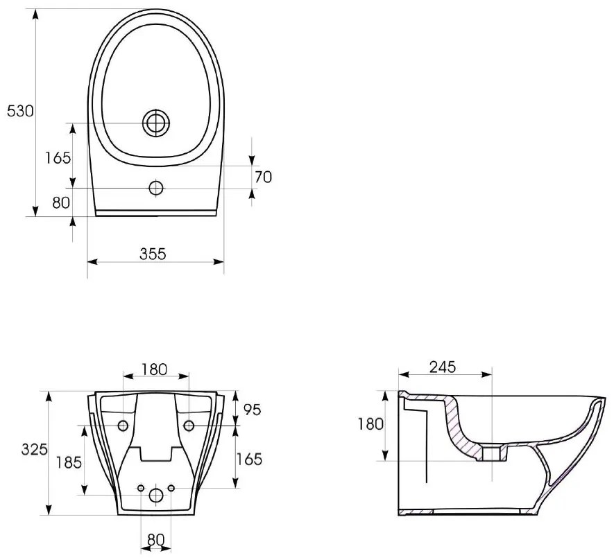 Cersanit Moduo CleanOn - závesný bidet, biela, K116-026