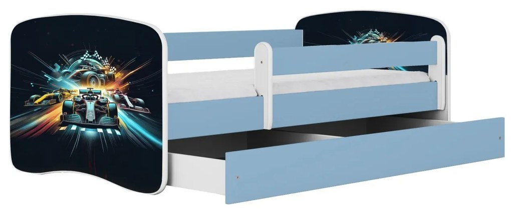 Dětská postel Babydreams race modrá