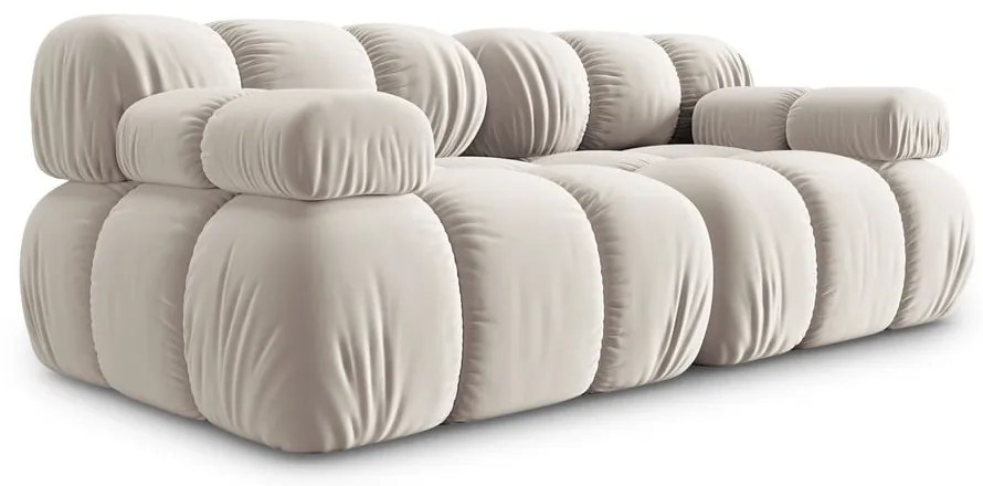 Béžová zamatová pohovka 188 cm Bellis – Micadoni