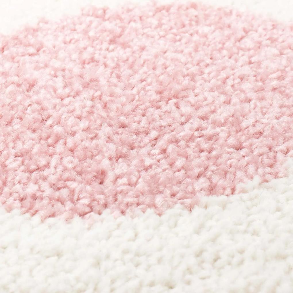 Dekorstudio Moderný koberec BUBBLE - Ružový Obláčik Rozmer koberca: 160x225cm