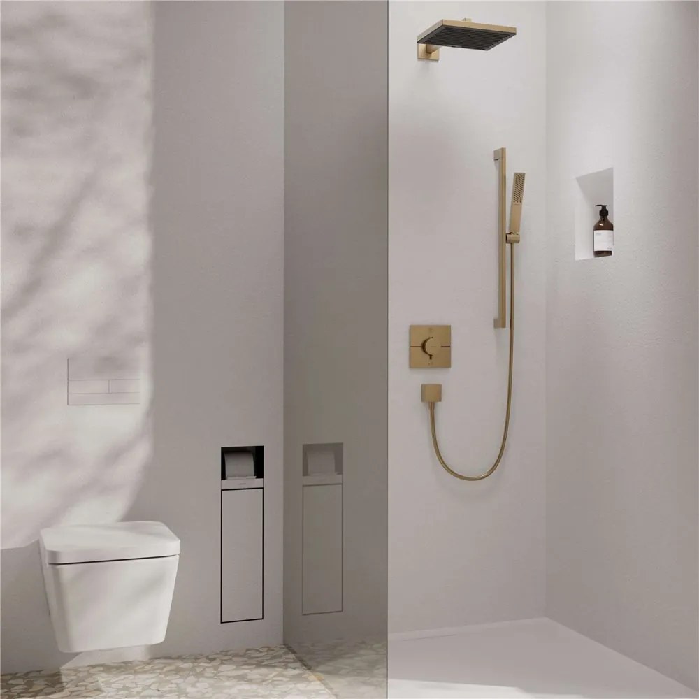 HANSGROHE Pulsify E horná sprcha 1jet, 260 x 260 mm, kartáčovaný bronz, 24330140