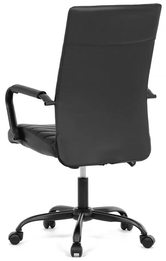 Kancelárske kreslo ALTO — ekokoža, viac farieb, nosnosť 135 kg Čierny rám / čierny poťah