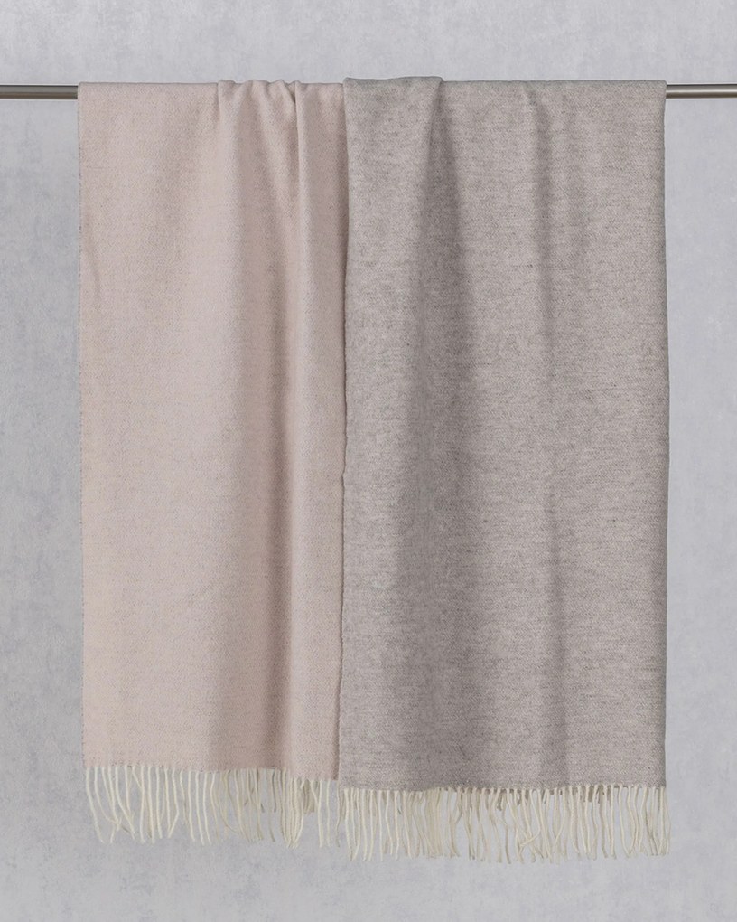 Deka Merinos 140x200cm melange grey pink