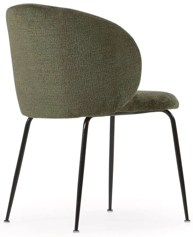Zelené čalúnené jedálenské kreslo Minna – Kave Home