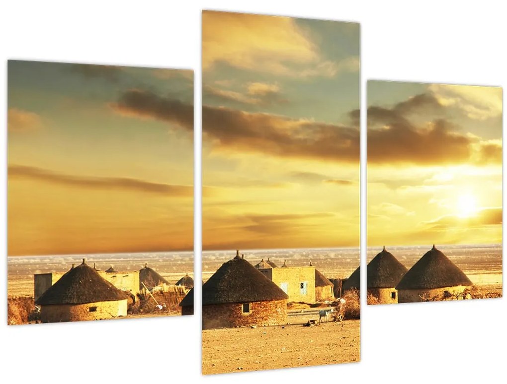 Obraz - Chatrče na púšti (90x60 cm)