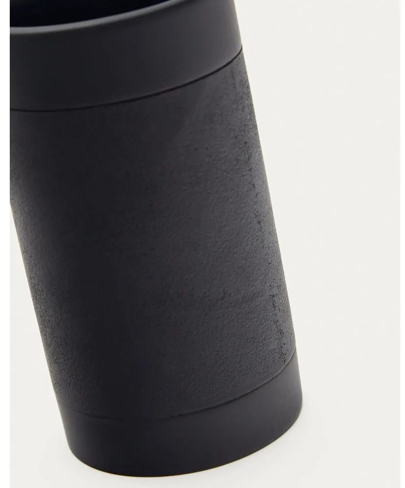 Čierny téglik na zubné kefky z polyresinu Sisel – Kave Home