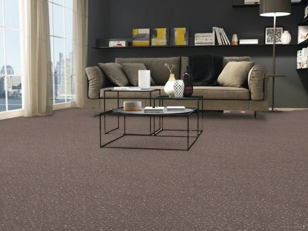 Metrážny koberec Saturnus 67, záťažový, na mieru, šíře 4m, hnedá, ab (mriežka), chodba / predsieň, Betap