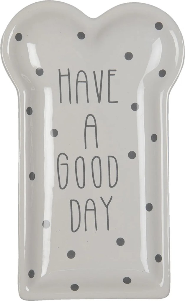 Keramický talíř Good day - 10*17*2 cm