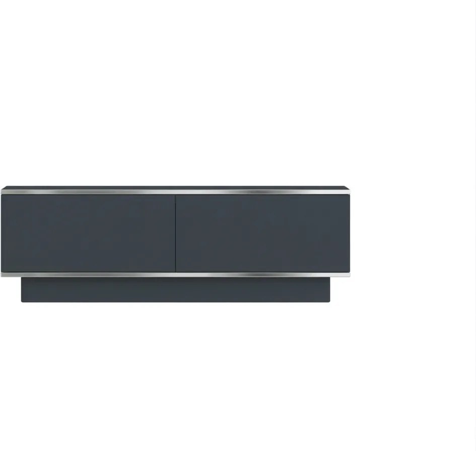 TV stolík ALVIN 135 cm, antracit/sivostrieborná