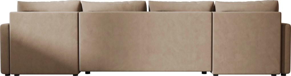 Rozkladacia sedacia súprava do U VENORIA 285x146 cm, béžová + 2 vankúšiky ZDARMA