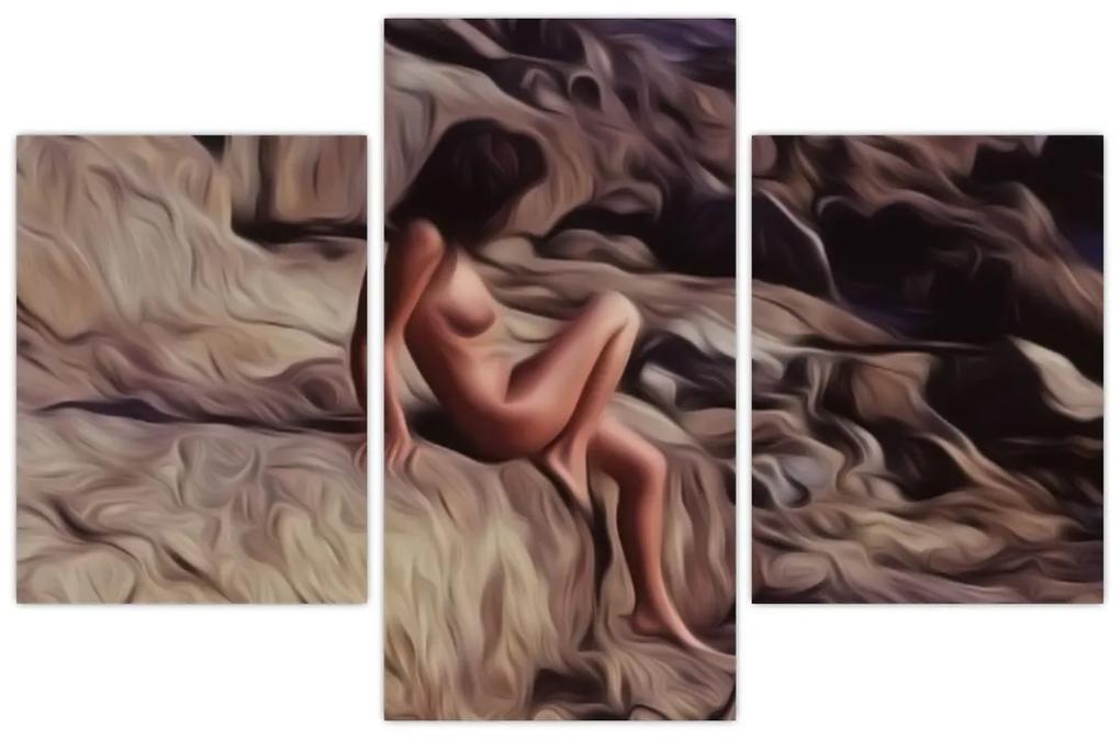 Obraz - Maľba ženy (90x60 cm)