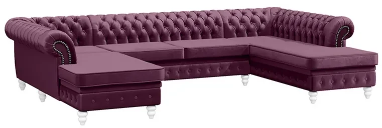 PROXIMA.store - Luxusná sedačka CHESTERFIELD LONG U FARBA NÔH: čierna, DRUH LÁTKY: TORRE - 17, FARBA OZDOBNÝCH ŠPENDLÍKOV: barok