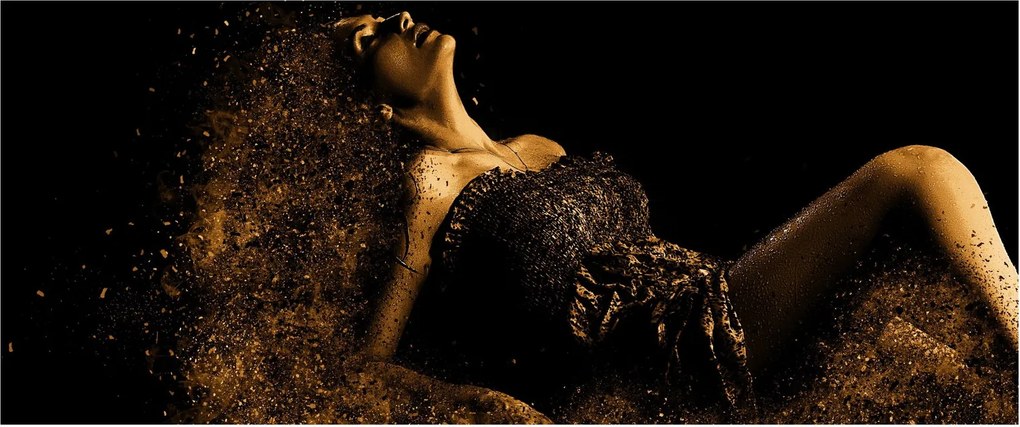Obraz - Žena zo zlata (120x50 cm)