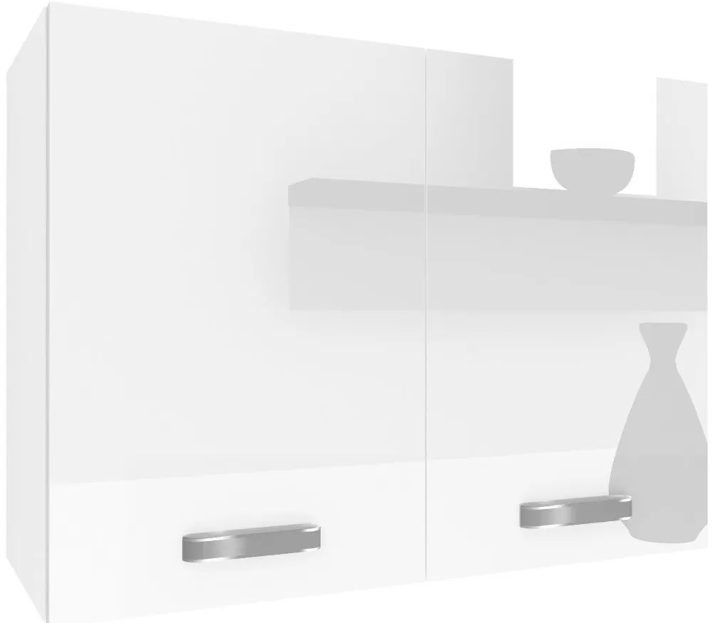 Kuchynská skrinka Belini horná 80 cm biely lesk INF SG80/1/WT/W/0/F