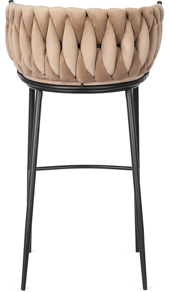 PROXIMA.store - Luxusná barová stolička FLORES FARBA: krémová, FARBA NÔH: zlatá