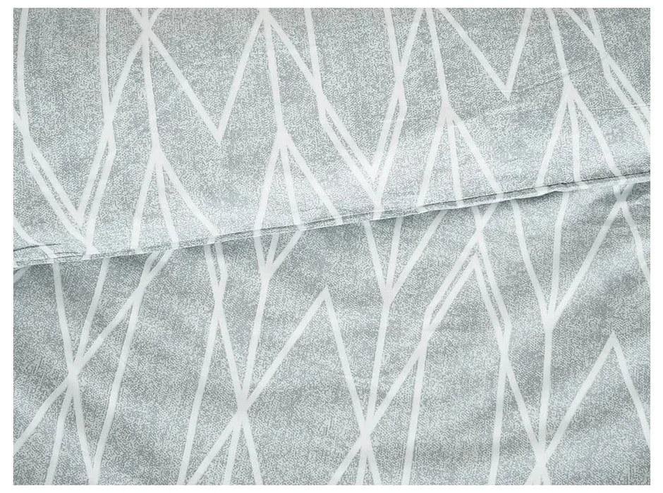 Sivé krepové obliečky na jednolôžko 140x200 cm Gray Stripes – B.E.S.