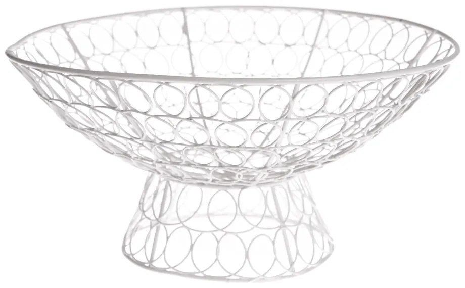 Biela drôtená servírovacia misa Dakls