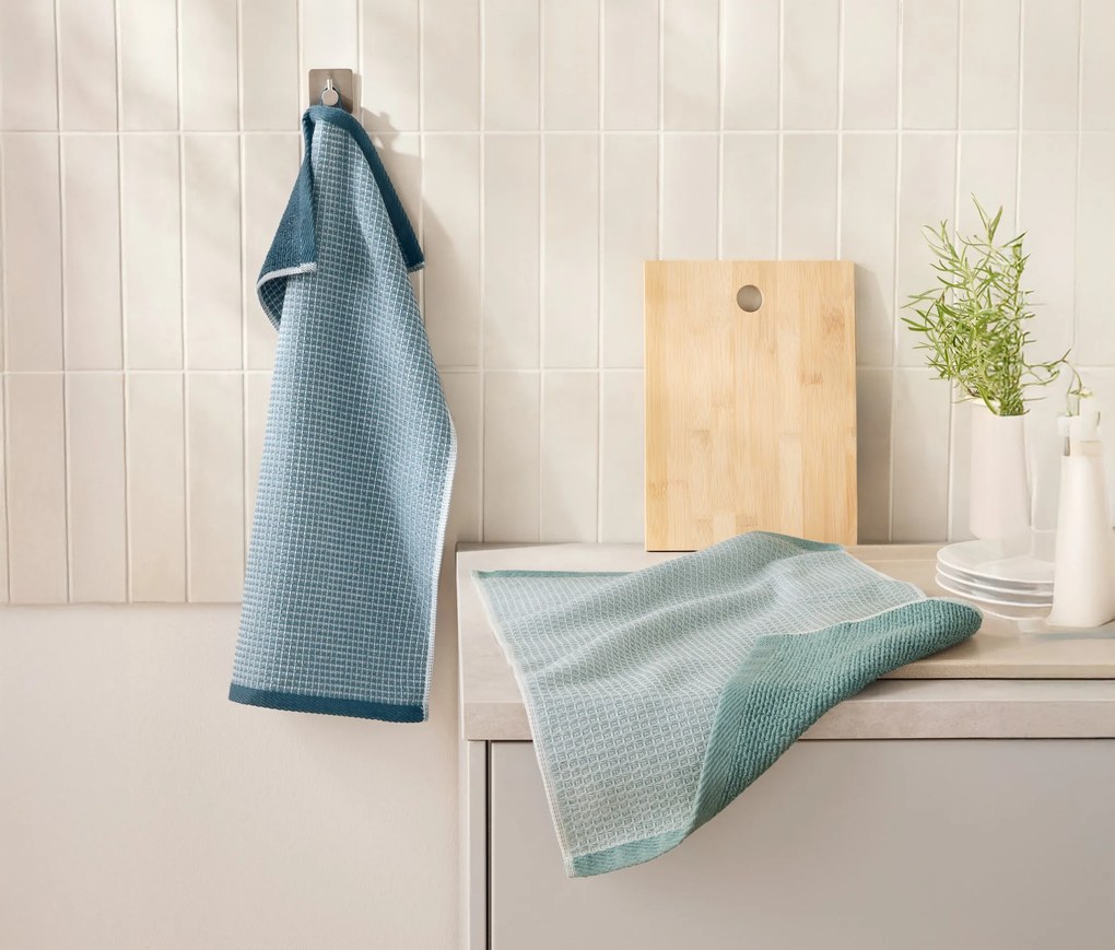 Kuchynské utierky z vafľového piké, 2 ks