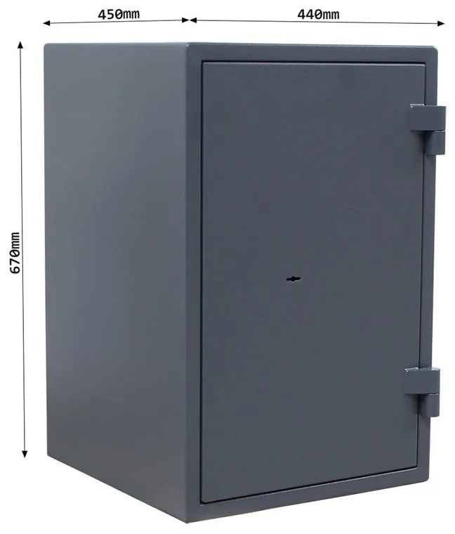 Ohňovzdorný nábytkový trezor FIRE HERO 65, 670 x 440 x 450 mm, mechanický - na kľúč
