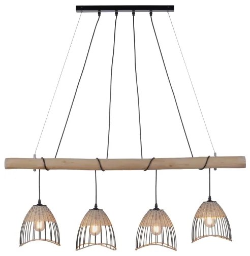 Leuchten Direkt 11156-79 - Luster na lanku REED 4xE27/60W/230V