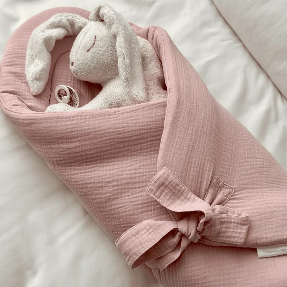 Mušelínová zavinovačka ružová 70x70cm